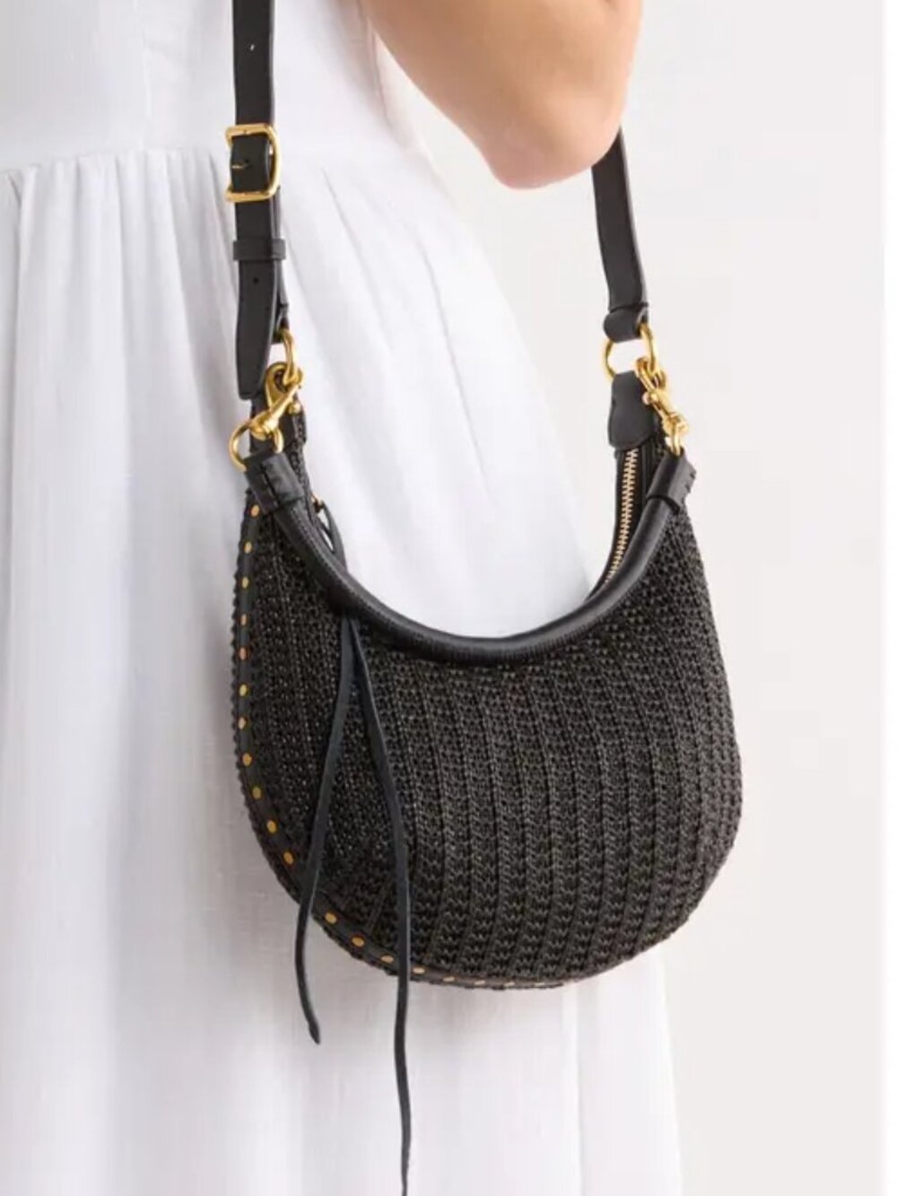 Rebecca Minkoff Darren Crescent Crossbody Bag – Black – NWT
